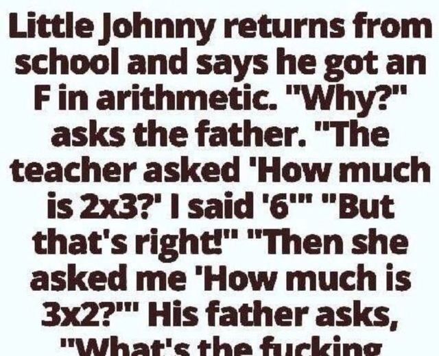Little Johnny’s Math Fiasco