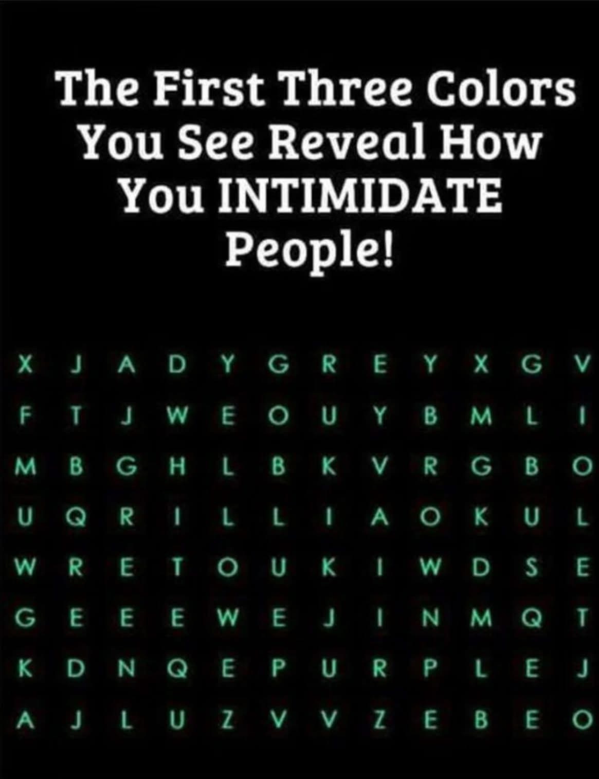 What’s the First Color You See?