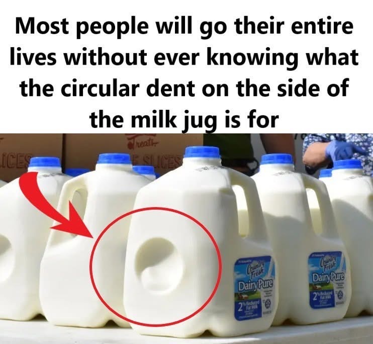 The Hidden Genius of Milk Jug Design: Exploring the Purpose of the Circular Dent