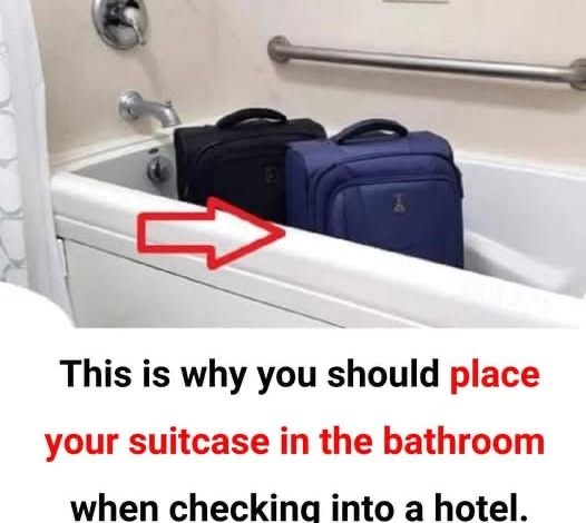 Why the bathtub is safest spot in hotel room to store luggage