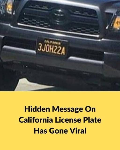 The Hidden Message On This California License Plate Has Gone Viral