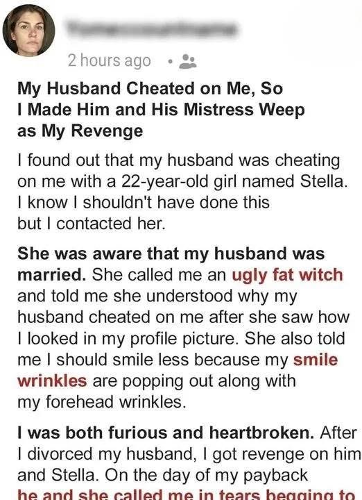 My Husband Cheated on Me, So I Made Him and His Mistress Weep as My Revenge