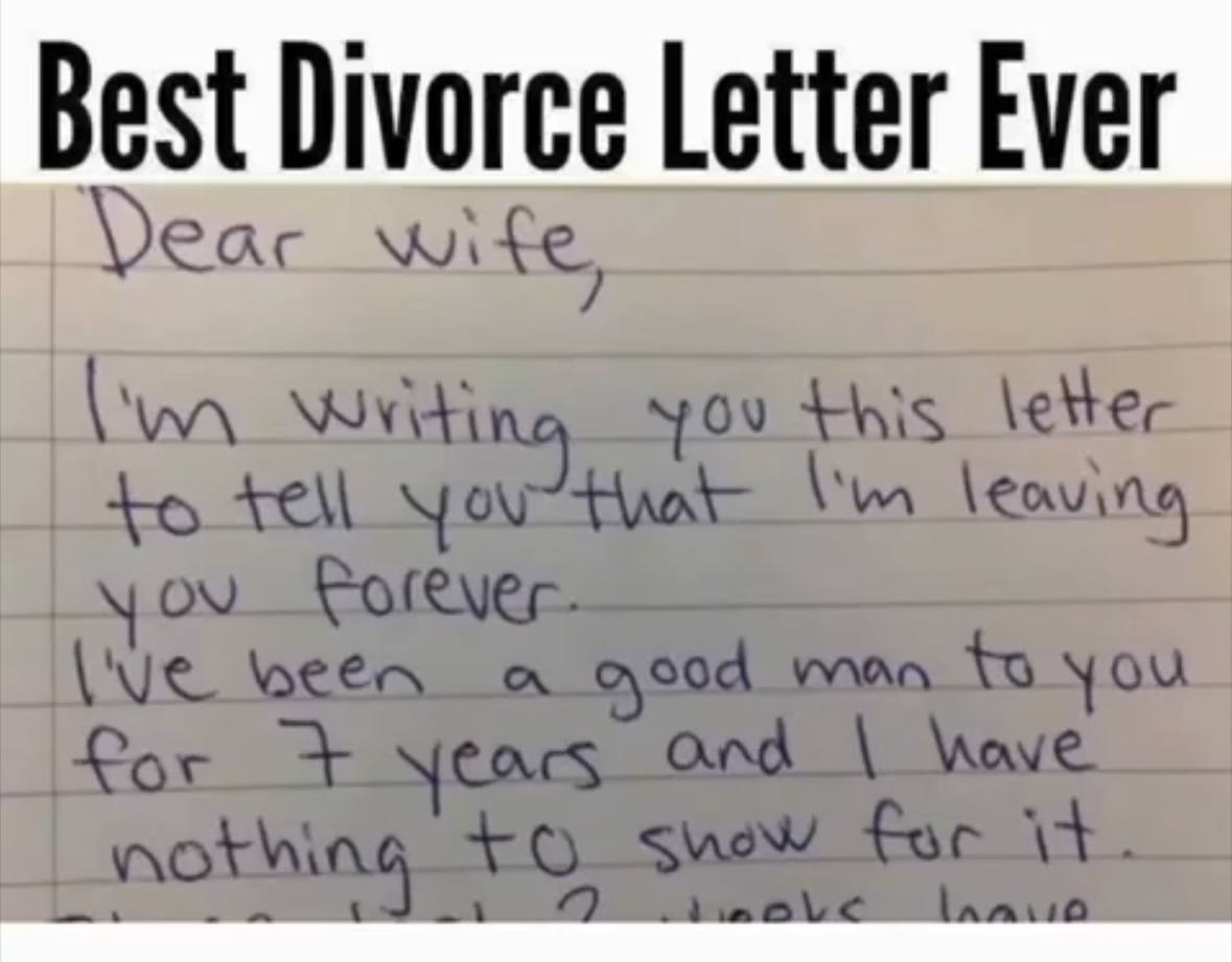 Husband Sends Divorce Letter, Wife’s Reply Leaves Everyone Speechless