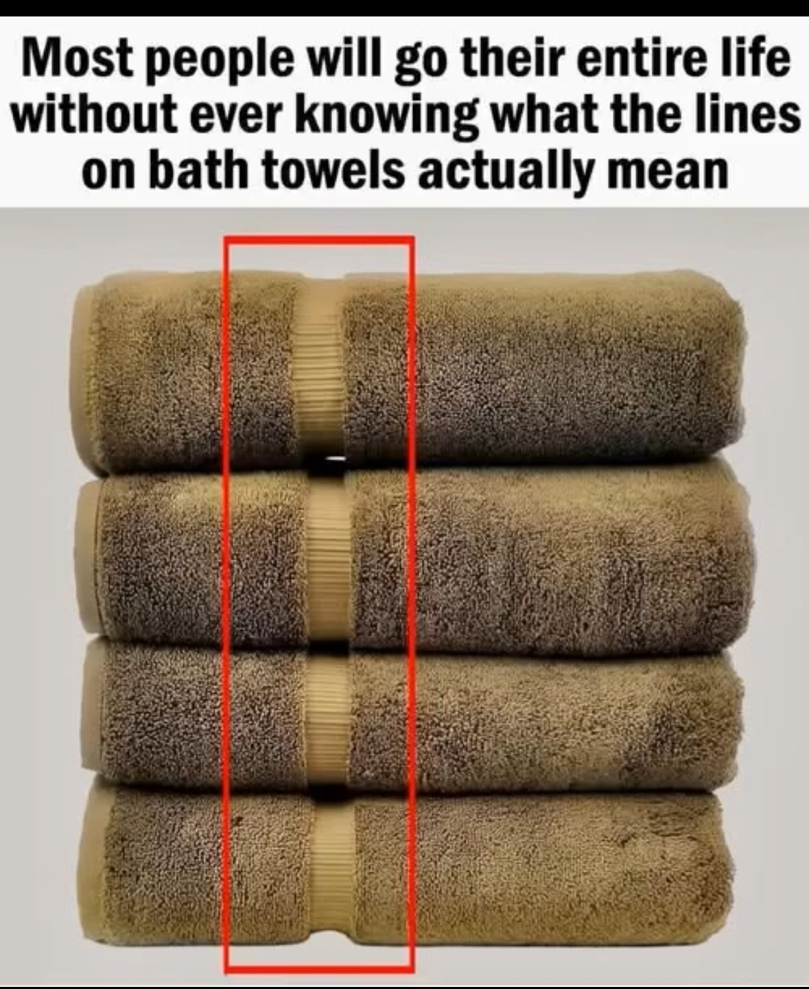 The real purpose of those mysterious lines on towels