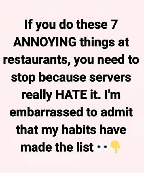 What Servers Wish Diners Knew