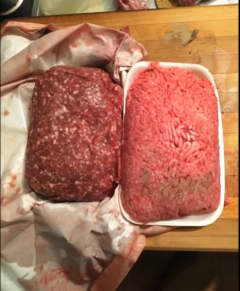 Today I bought ground meat at the store and noticed the meat looked very strange – I was shocked when I found out the reason
