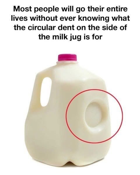 The Hidden Purpose Behind That Little Dent on Your Milk Jug — And Why It Matters More Than You Think