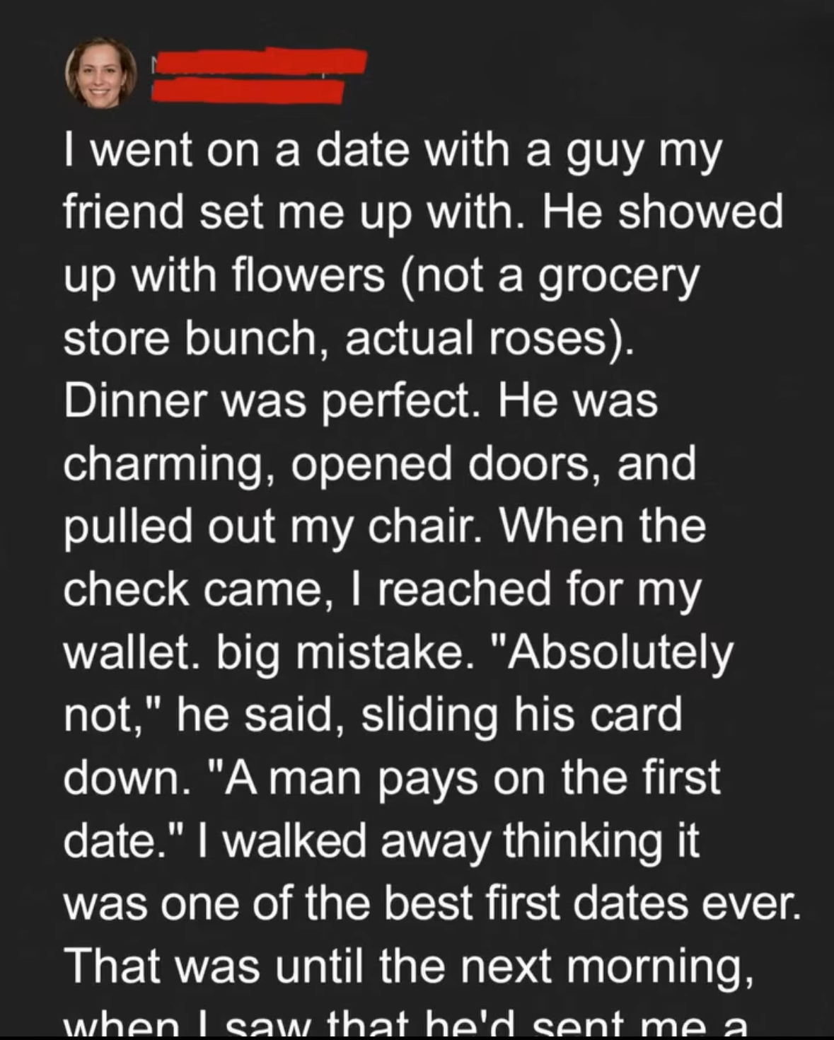 Why Letting My Date Pay Was the Worst Decision of the Night