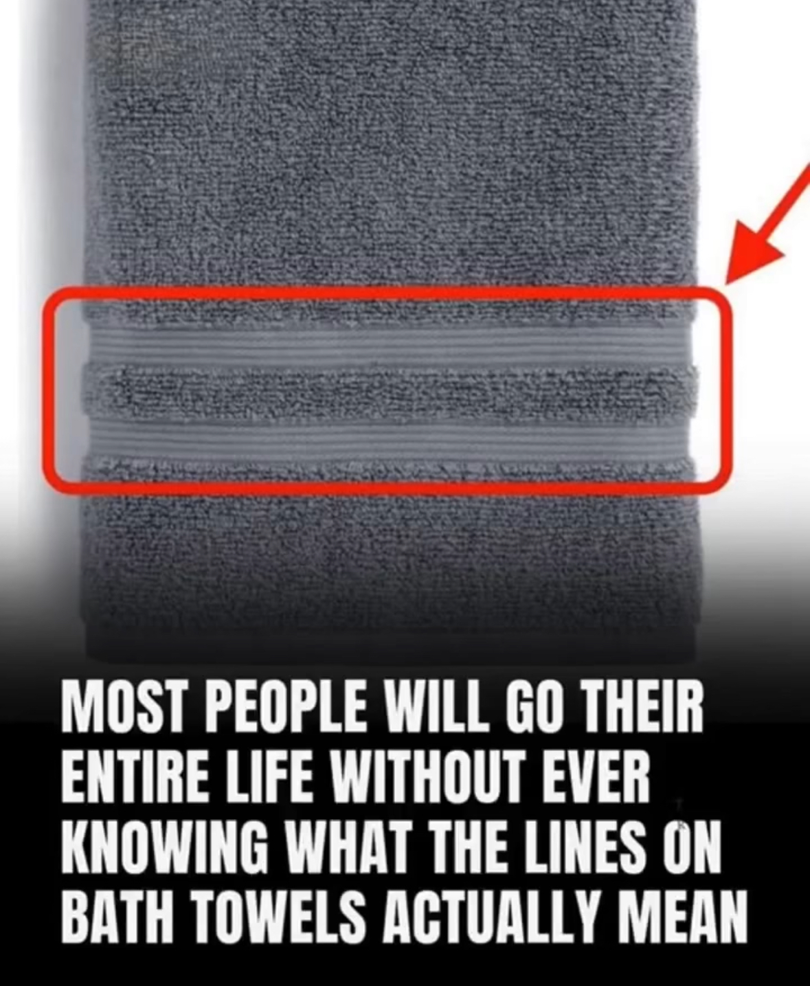 The real purpose of those mysterious lines on towels and…