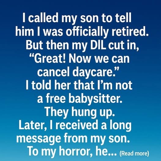 When I Retired, My Family Expected Too Much — Here’s How I Responded