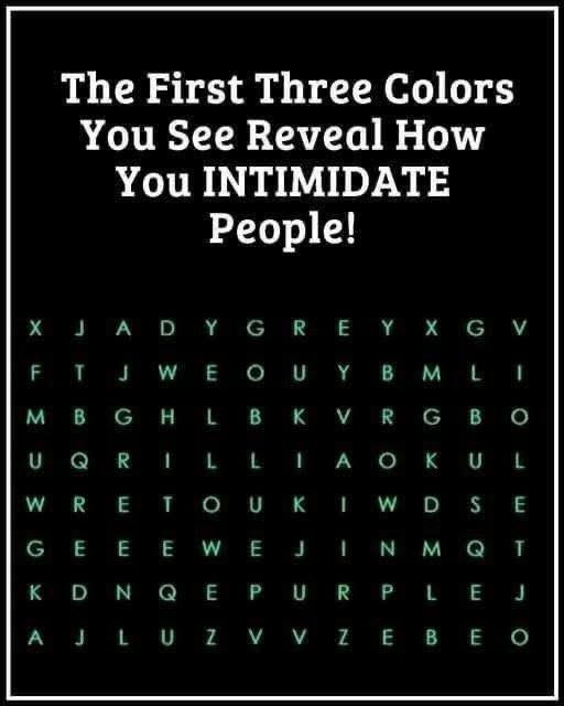 The First Three Colors You Notice Reveal How You Intimidate Others!