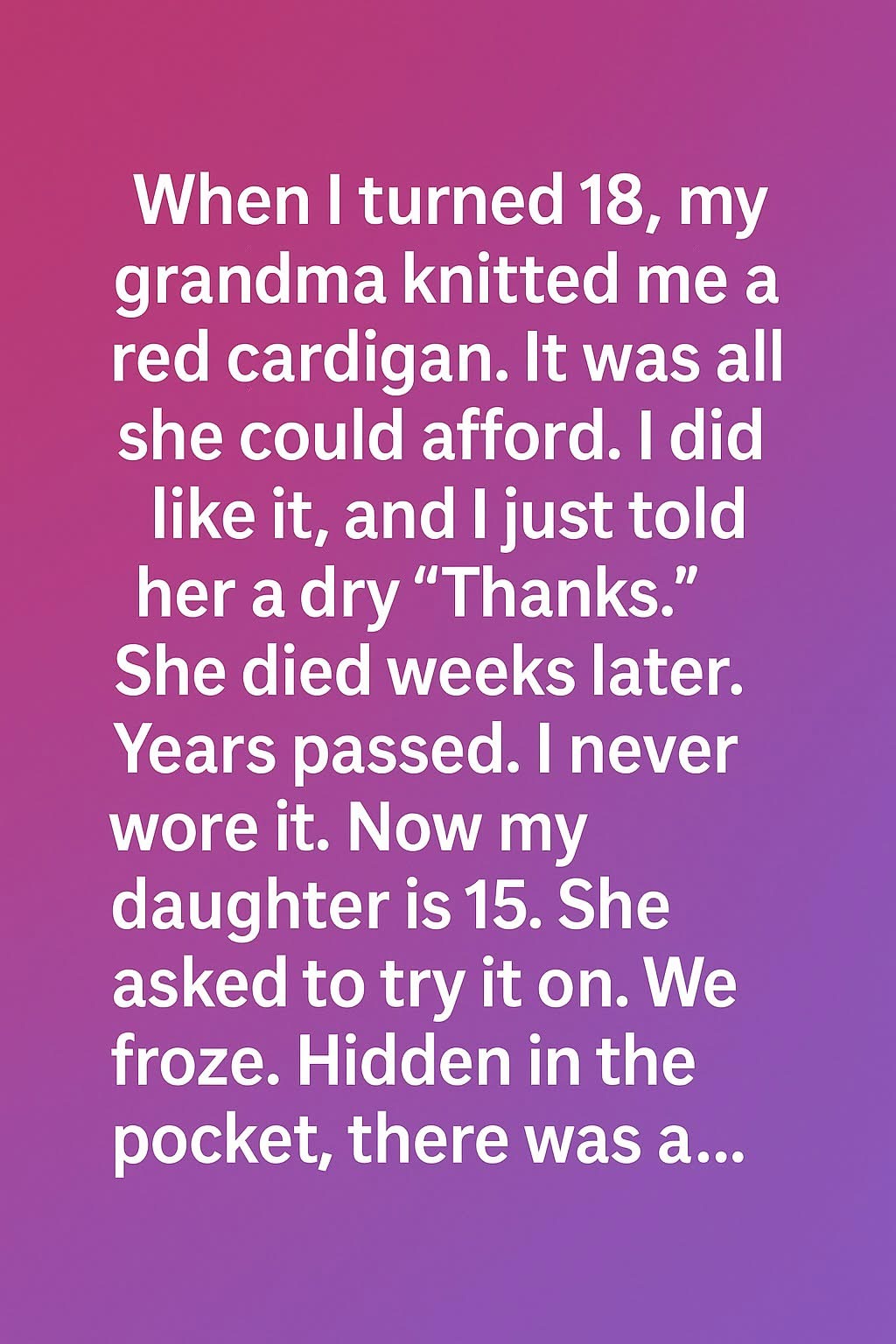 A Simple Sweater, A Lasting Message of Love