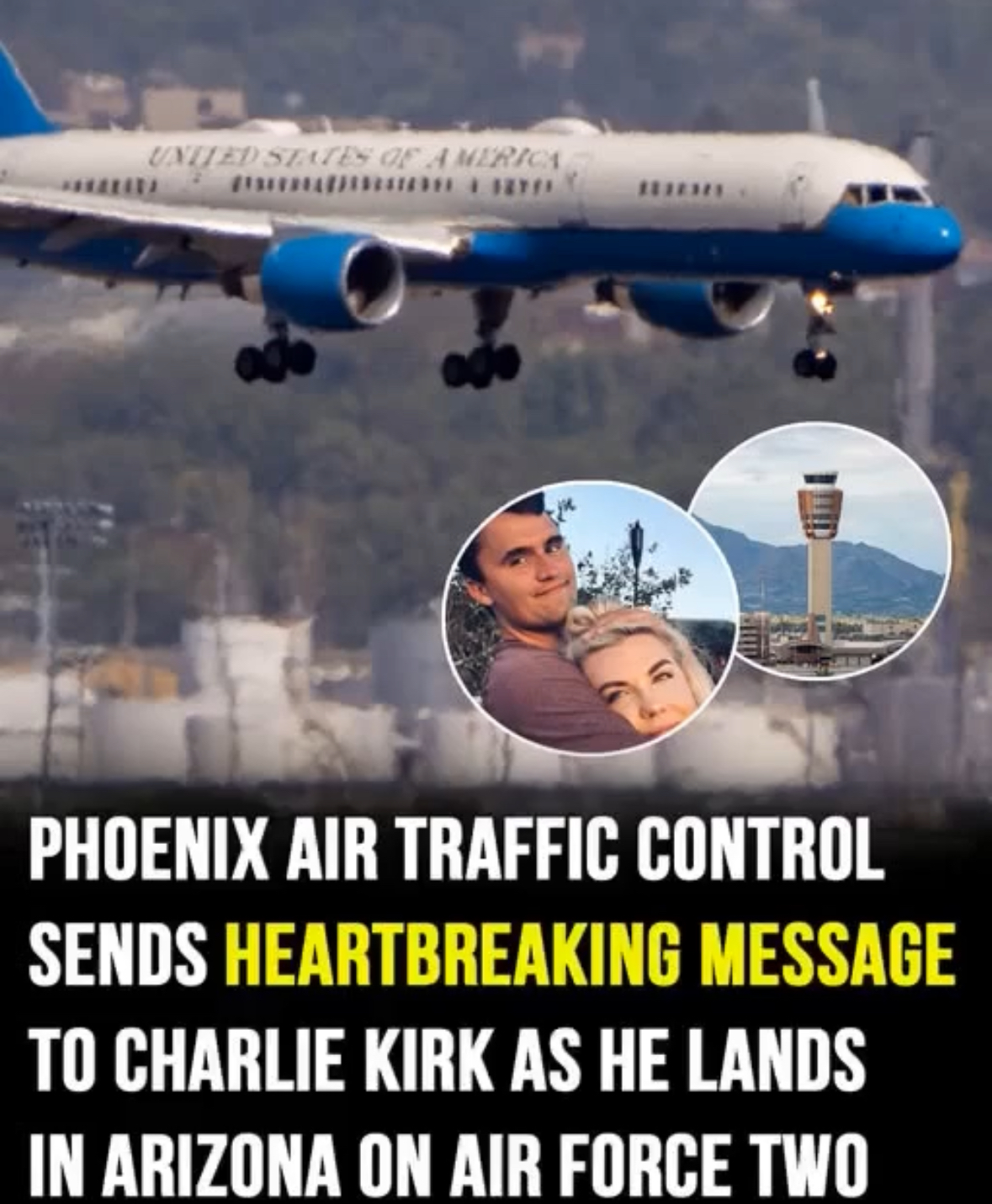 Air Traffic Control Pays Tribute as Charlie Kirk Returns to Phoenix
