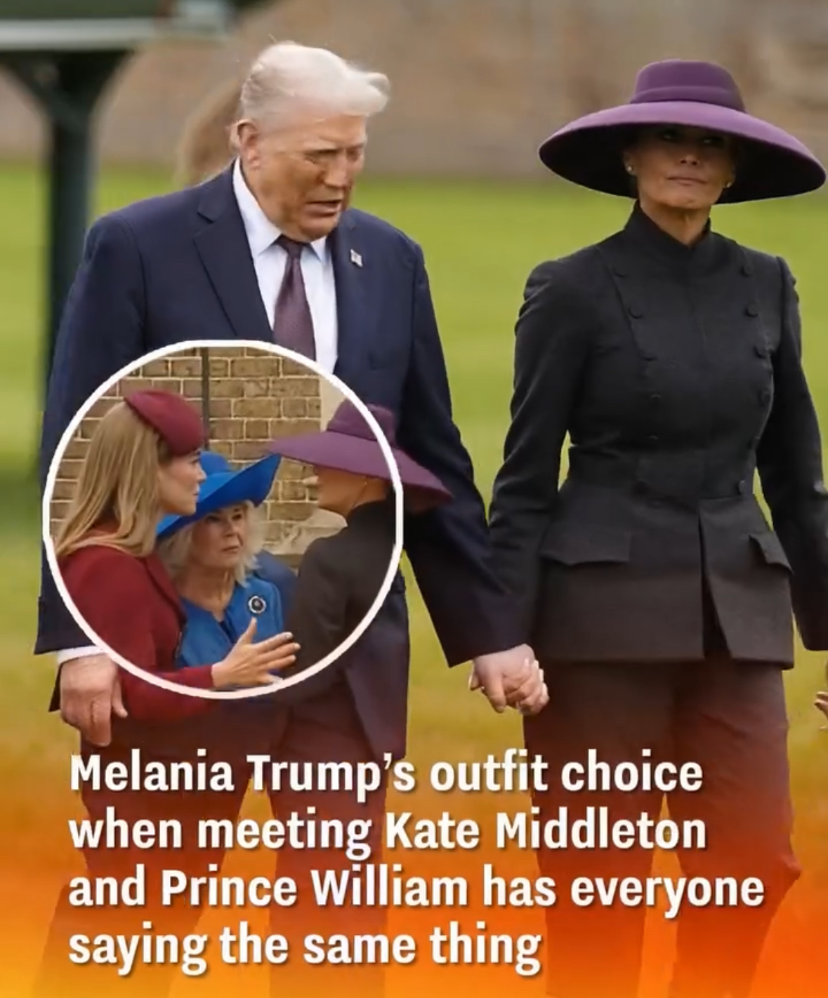Melania Trump’s outfit choice when meeting Kate Middleton and Prince William has everyone talking
