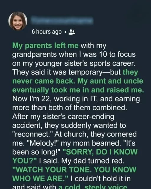 My Parents Abandoned Me for My Sister — Then Returned After 12 Years