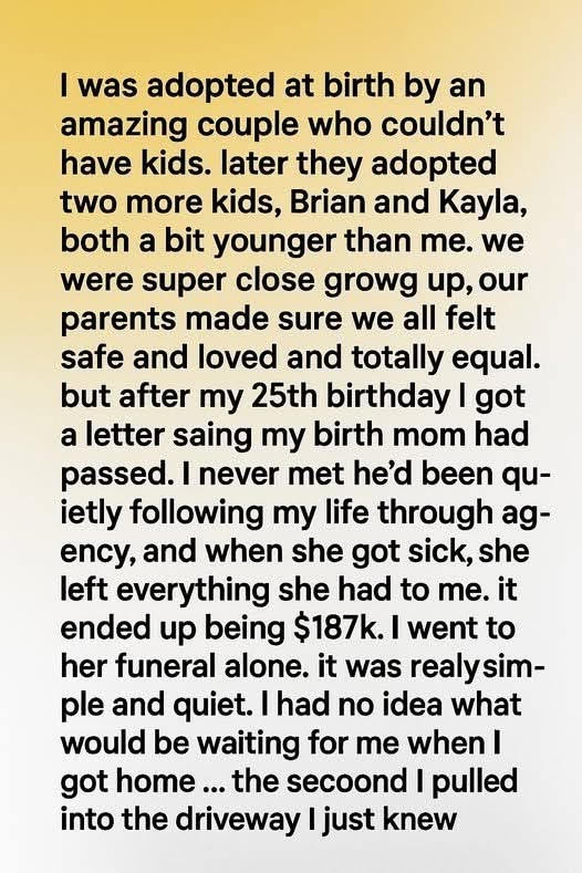 My Birth Mother Left Me Her Entire Estate – What I Discovered After the Funeral Shocked Me