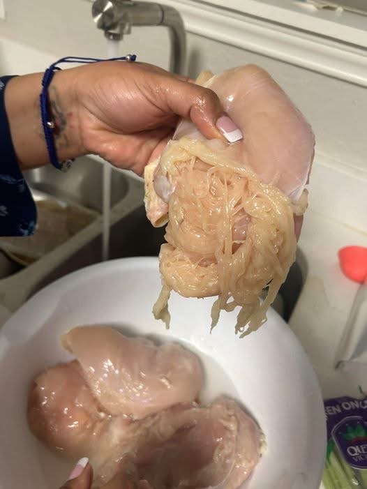 Mom Shares Disgusting Photo Of Chicken Breast