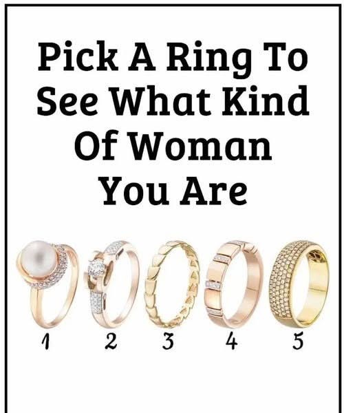 Pick a Ring and Discover What Kind of Woman You Are