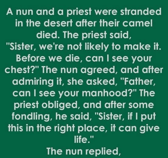 The Unusual Solution Of a Priest and Nun