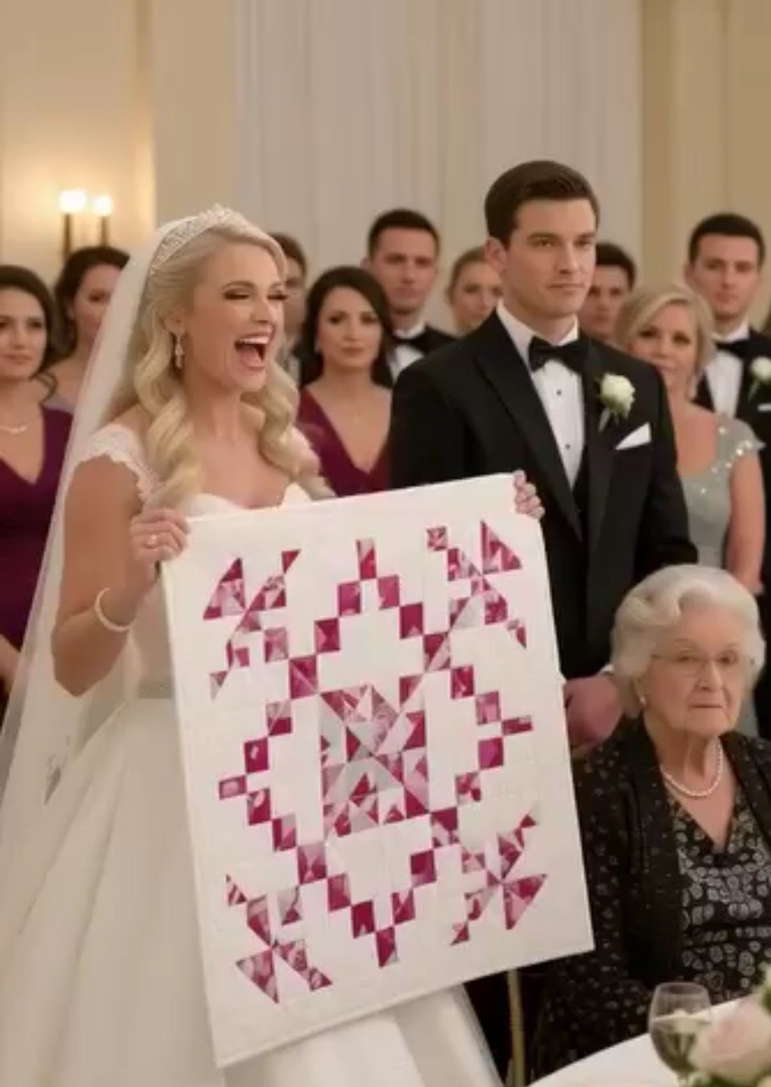 At My Grandson’s Lavish Wedding, the Bride Laughed at the Quilt I Made — Minutes Later, My Grandson’s Reaction Ended the Wedding and Cost Her Everything