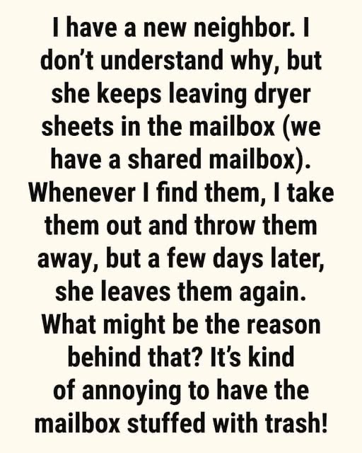 Here’s What It Means When a Dryer Sheet Shows Up in Your Mailbox