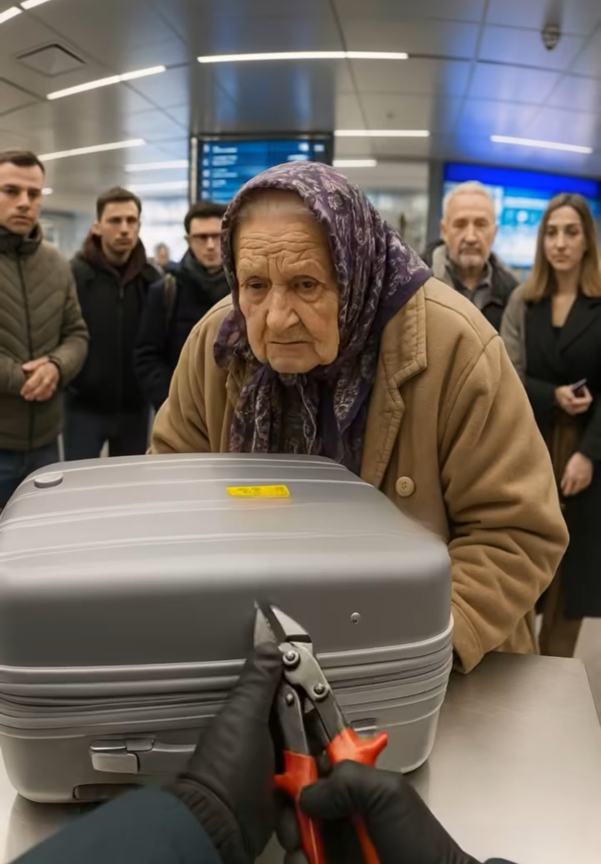During the baggage inspection of an elderly woman, the security officer noticed something strange on the scanner and ordered the suitcase to be opened: what they found inside left everyone in shock