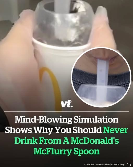 Mind-blowing simulation shows why you should never drink from a McDonald’s McFlurry spoon