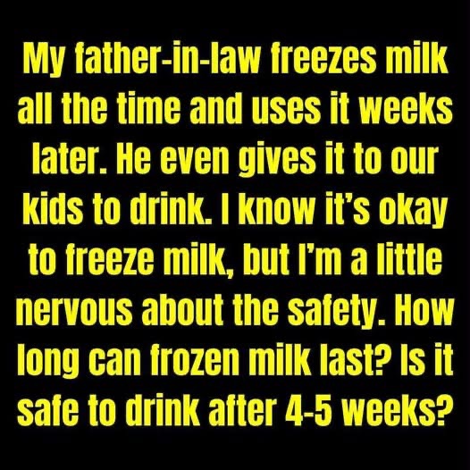 Have you ever thought about freezing milk?