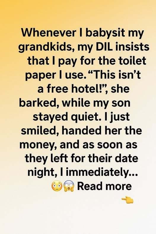 She Asked Me to Pay for Toilet Paper While Babysitting — My Response Left Her Speechless