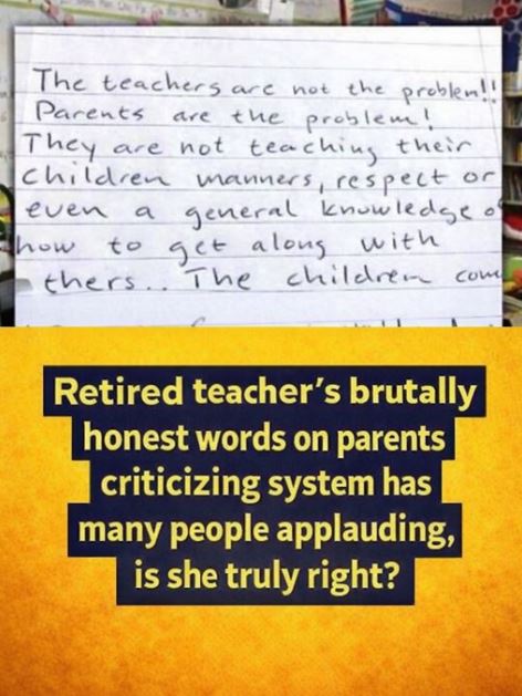 Retired Teachersโ Candid Words to Parents About the System Go Viral!