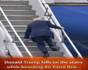 Awkward Moment as Donald Trump Boards Air Force One