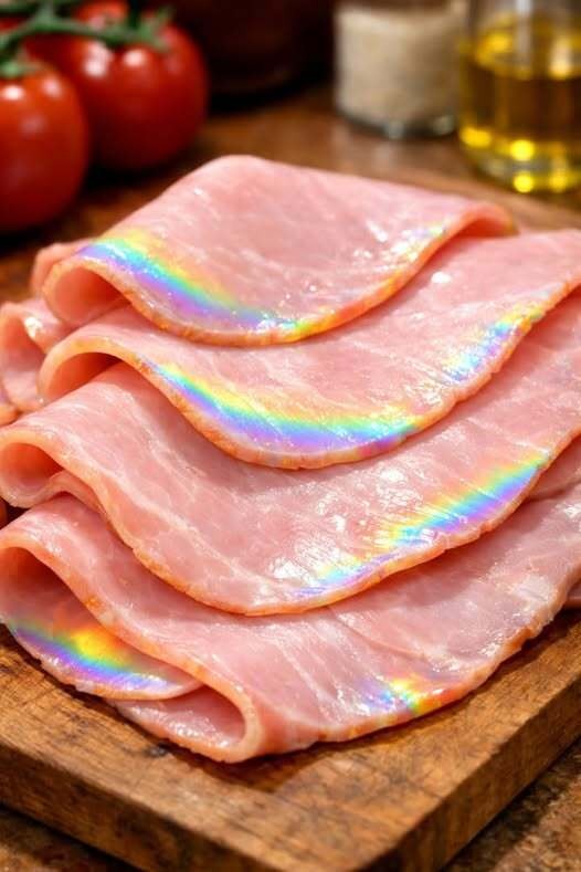 Rainbow Sheen on Ham