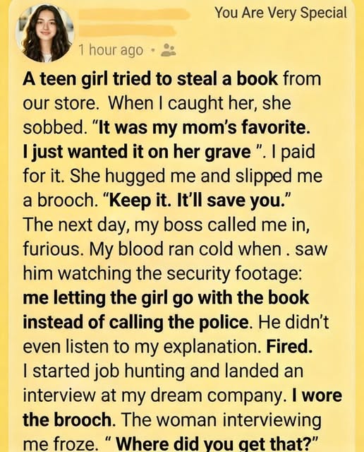 One Small Theft, One Mysterious Brooch — The Moment That Changed My Life Forever