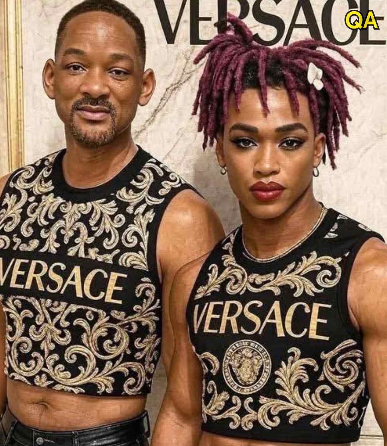 Will Smith & His Handsome Son Jaden Break the Internet in Versace Menswear