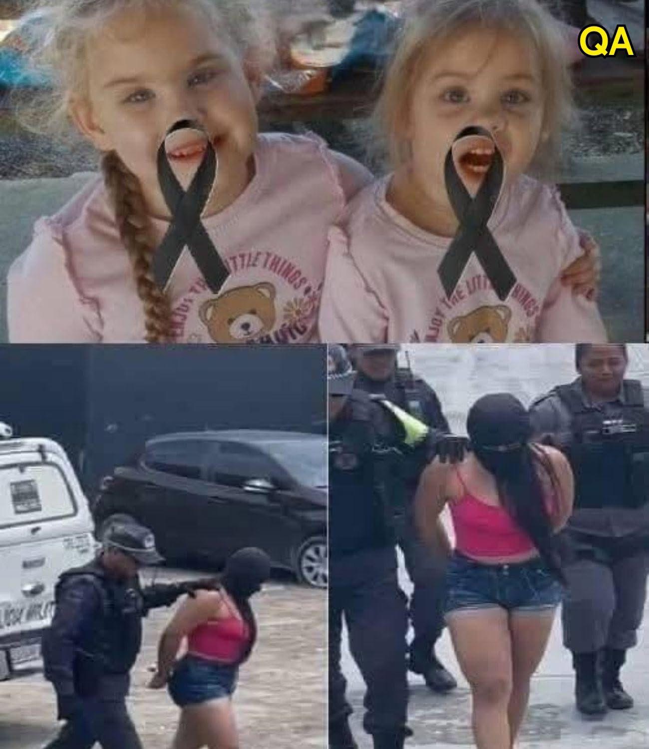 Young woman puts both daughters inside the fir…