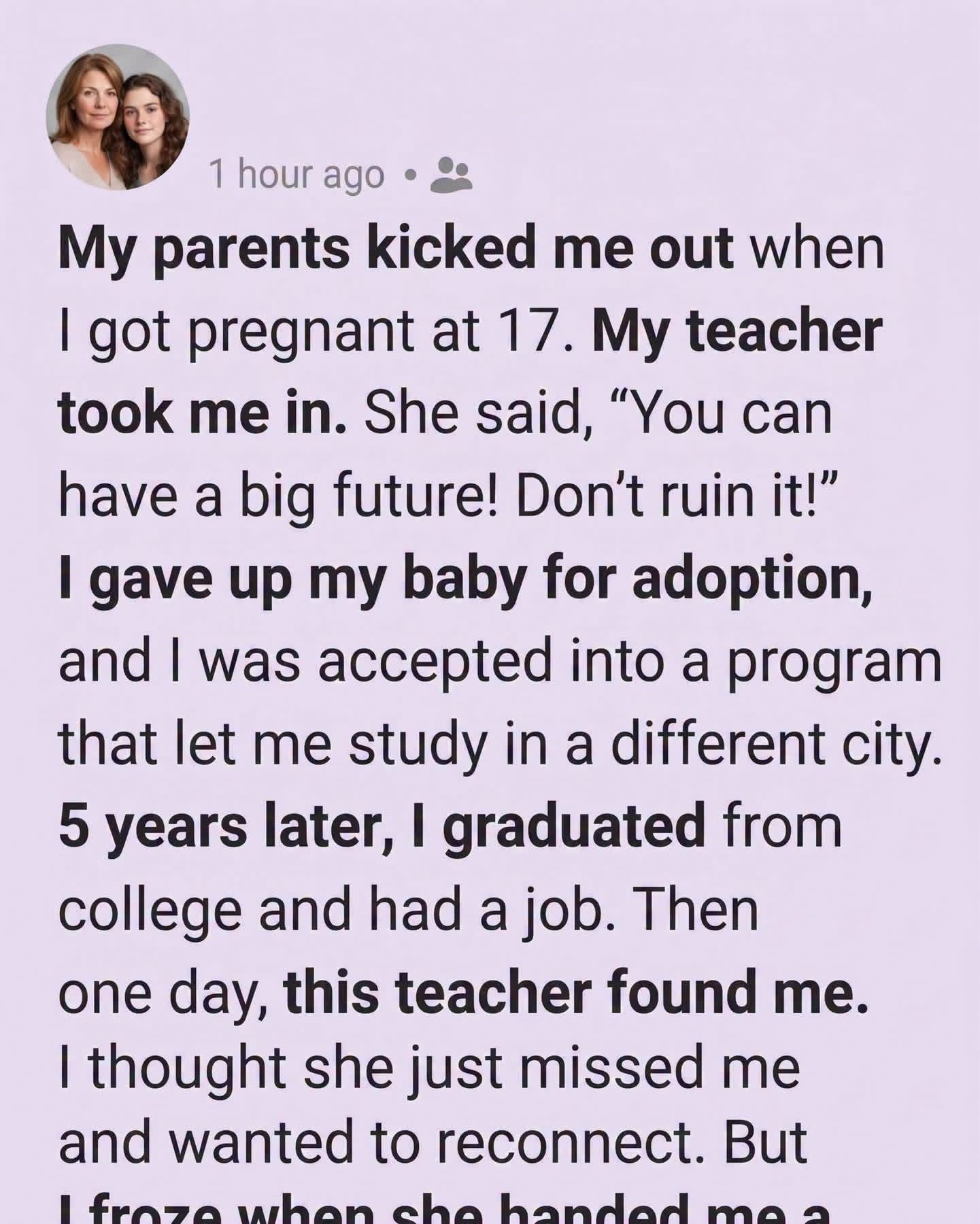 I Was Seventeen, Pregnant, and Standing on the Front Porch with a Single Suitcase When My English Teacher Changed Everything