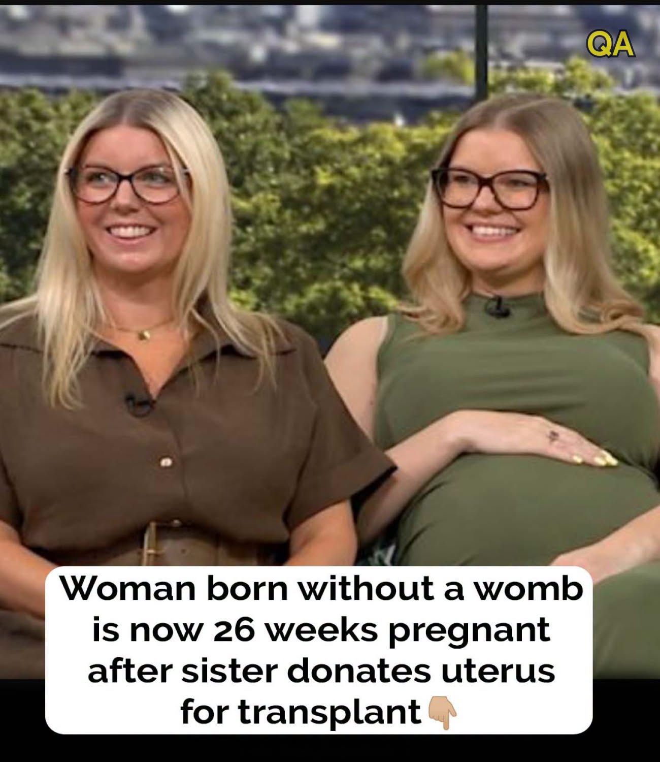 Woman born without womb pregnant with first child after womb transplant