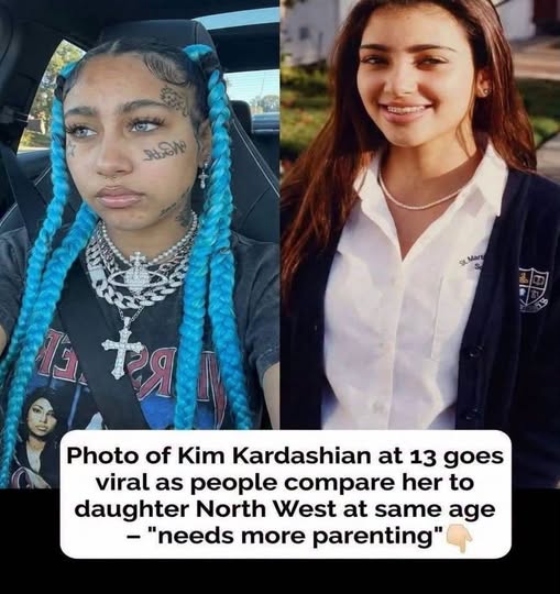 Photo of K!m Kardashian at 13 sparks debate on North Westโs appearance