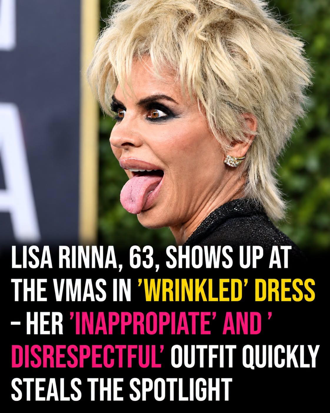 Lisa Rinna, 63, turns heads at the VMAs โ fans call her dress โinappropriateโ and โdisrespectfulโ