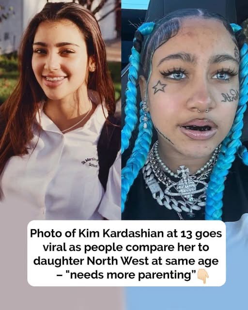 Photo Of Kim Kardashian At 13 Sparks Debate On North Westโs Appearance