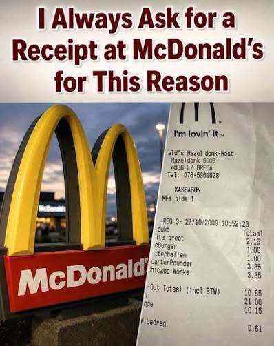 Always Ask for a Receipt at McDonalds