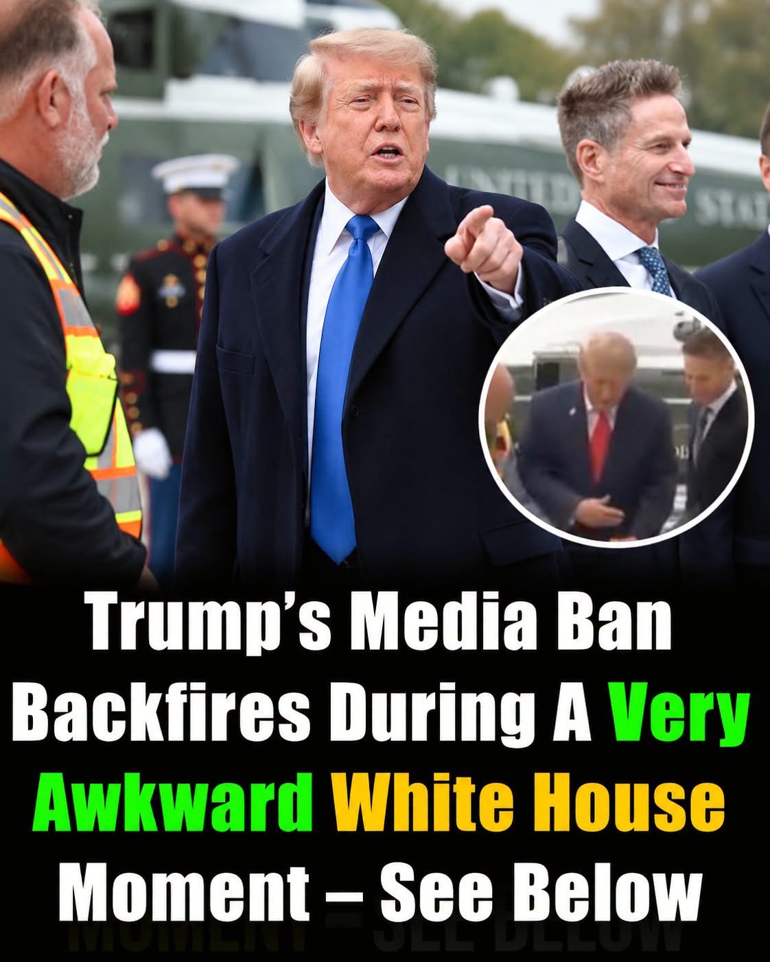 Donald Trumpโs media ban backfires during very awkward White House moment