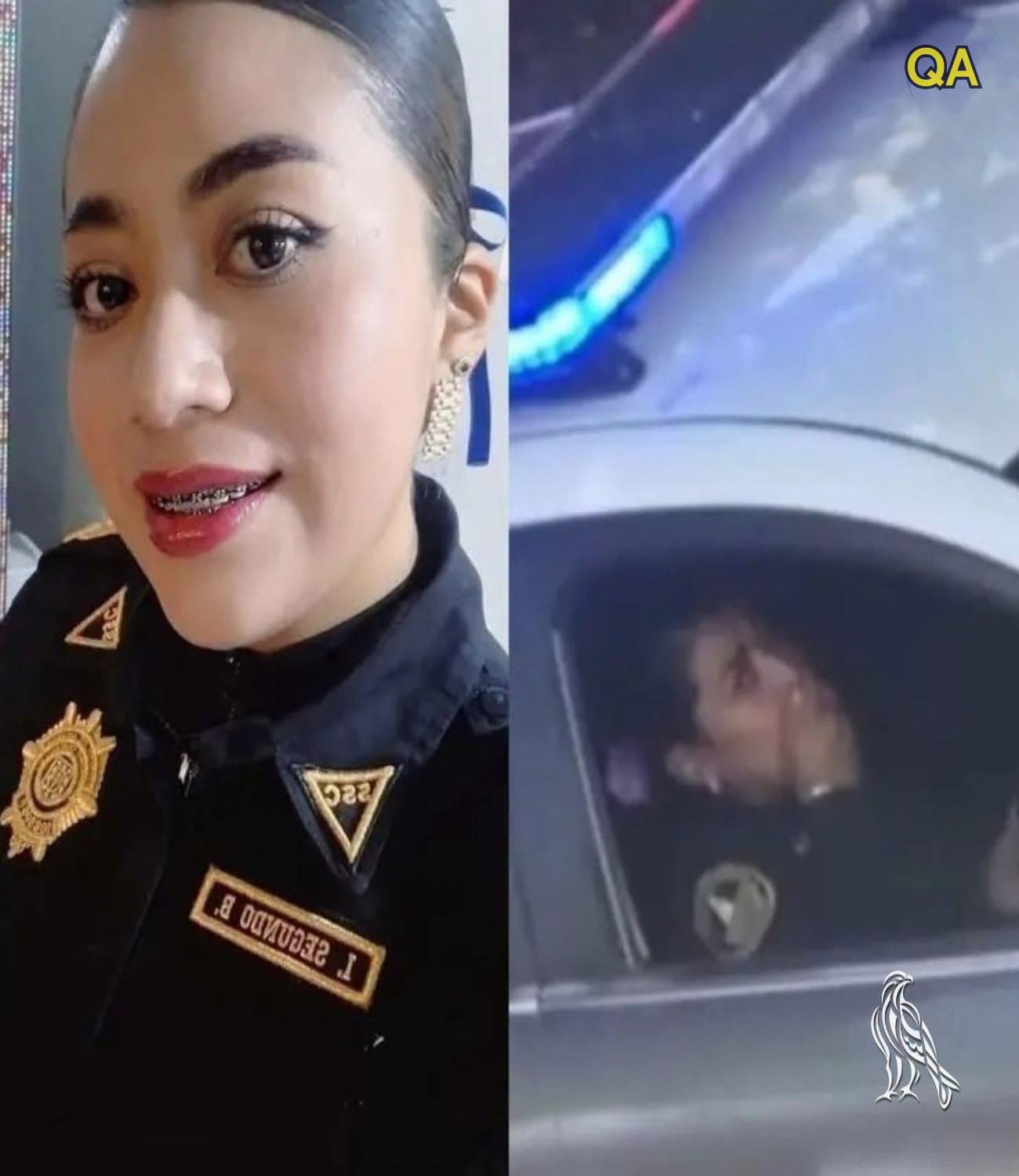 This young policewoman was filmed after her shiftโฆsee more