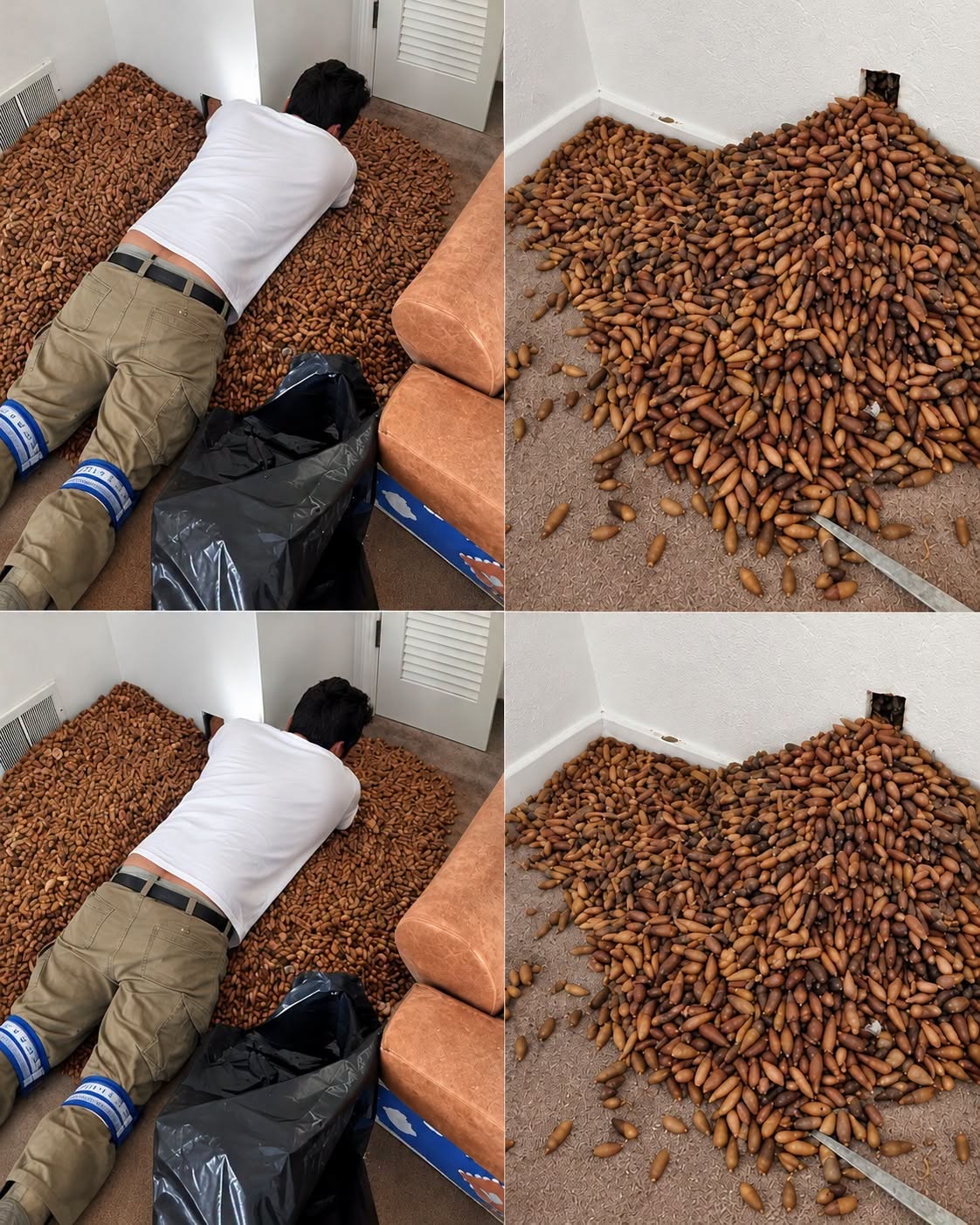 He Opened the Wall to Find the Source of a Strange Smell and Was Stunned
