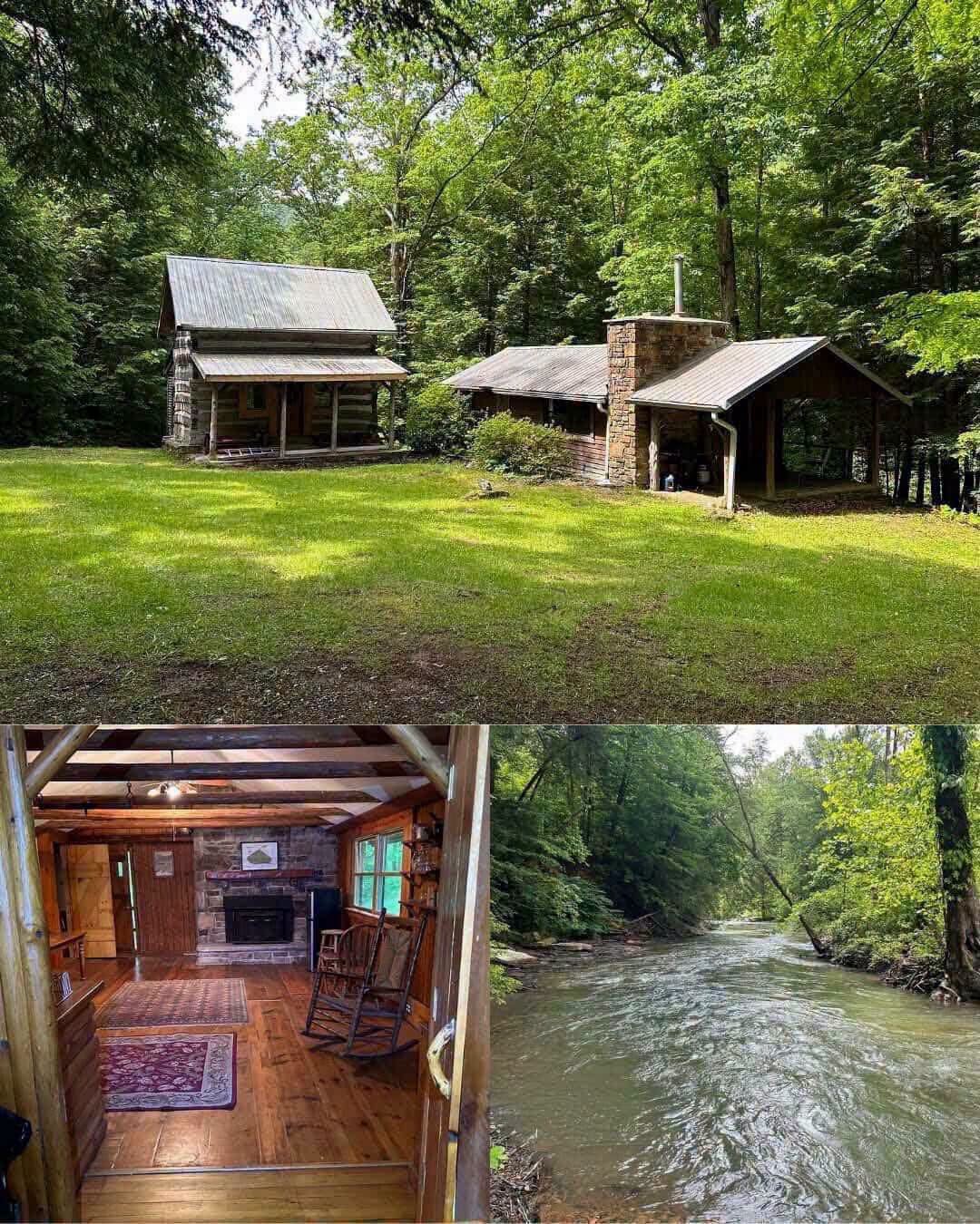 Discover a Peaceful Waterfront Getaway With Two Cabins, Woodlands, and a Private Island